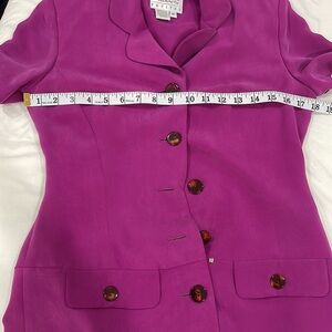 Vintage Shoulder Pads 60’s Dress, 100% Silk